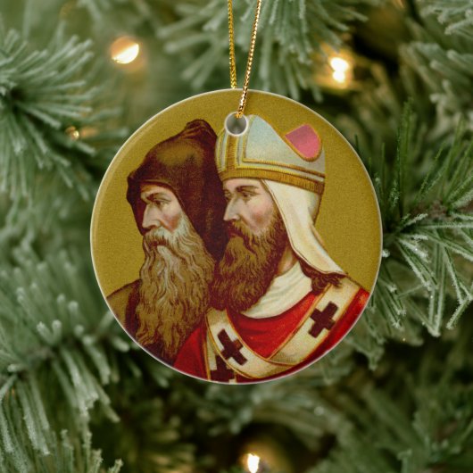 Doppeltes Bild SS. Cyril & Methodius (M 001) Keramikornament (Baum)