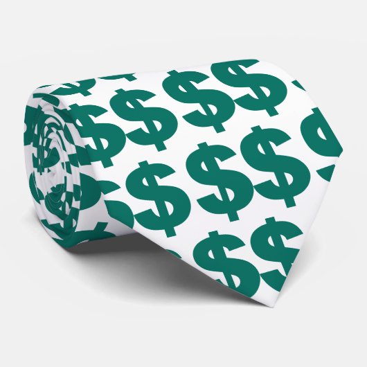 Doppeltes Dollar-Zeichen Krawatte (Gerollt)