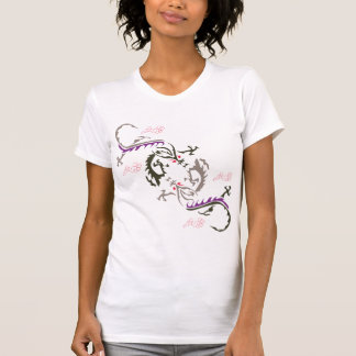 Doppeltes Drache-T-Shirt T-Shirt