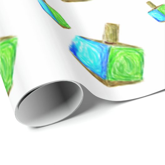 Doppeltes Dreidels Geschenkpapier (Rolleneckpunkt)