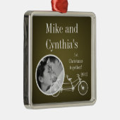 Doppeltes Fahrrad personalisierte Ornament Aus Metall (Rechts)