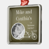 Doppeltes Fahrrad personalisierte Ornament Aus Metall (Links)