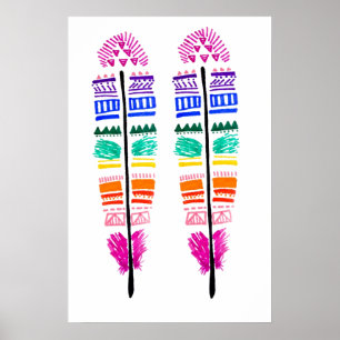 Doppeltes Feder-Plakat Poster