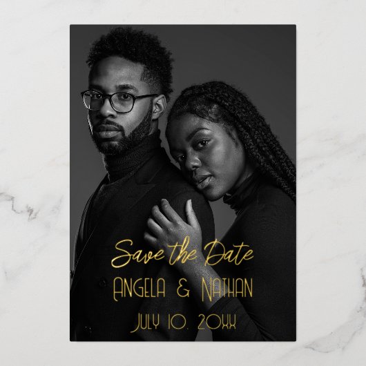 Doppeltes Foto Daten speichern mit Folieneinladung (Vorderseite)