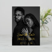 Doppeltes Foto Daten speichern mit Folieneinladung (Stehend vorne)