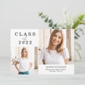 Doppeltes Foto | Klasse des Abschlusses 2022 Ankündigung (Stehend Vorderseite)
