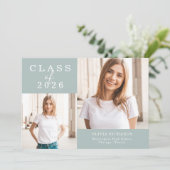 Doppeltes Foto | Klasse des Abschlusses 2025 Ankündigung (Stehend Vorderseite)