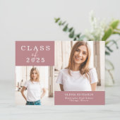 Doppeltes Foto | Klasse des Abschlusses 2025 Ankündigung (Stehend Vorderseite)