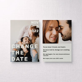 Doppeltes Foto modern groß und kühn ändern das Dat Einladung