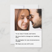 Doppeltes Foto modern groß und kühn ändern das Dat Einladung (Rückseite)