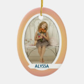 Doppeltes Foto Oval Weihnachtsschmuck (Vorne)