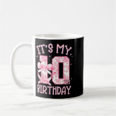 Doppeltes Geburtstagsmädchen 10. Geburtstag Coquet Kaffeetasse (Links)