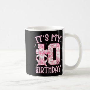 Doppeltes Geburtstagsmädchen 10. Geburtstag Coquet Kaffeetasse