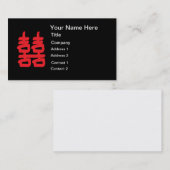 Doppeltes Glück bei Red Business Card Visitenkarte (Vorne/Hinten)