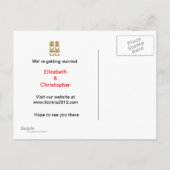 Doppeltes Glück Chinesisch Save the Date Postkarte (Rückseite)