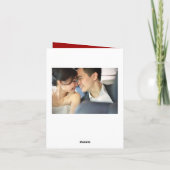 Doppeltes Glück-chinesische Hochzeit danken Ihnen Dankeskarte (Rückseite)