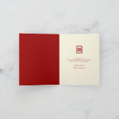 Doppeltes Glück-chinesische Hochzeit danken Ihnen Dankeskarte (Innenseite)