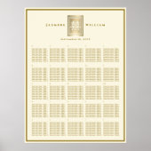 Doppeltes Glück Chinesischer Hochzeitssitzplan Poster (Vorne)
