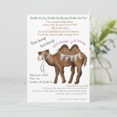 Doppeltes Glück, doppelte Liebe Einladung (Stehend Vorderseite)