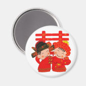 Doppeltes Glück emoji Magnet (Vorderseite/Rückseite)