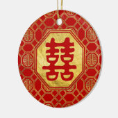Doppeltes Glück Feng Shui Symbol Keramik Ornament (Links)