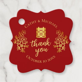 Doppeltes Glück floral danke Ihnen chinesischen Ho Geschenkanhänger