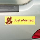 Doppeltes Glück, gerade verheiratet! Autoaufkleber (Auf Auto)