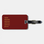 Doppeltes Glück Goldenes Pferd Gepäckanhänger (Rückseite horizontal)