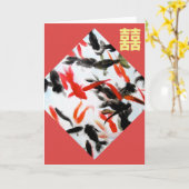 Doppeltes Glück Goldfish Karte (Gelbe Blume)