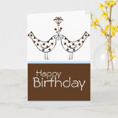 Doppeltes Glück - Happy Birthday Karte (Gelbe Blume)