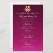 Doppeltes Glück | Hochzeitsbankmenü (Vorne/Hinten)