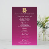 Doppeltes Glück | Hochzeitsbankmenü (Stehend Vorderseite)