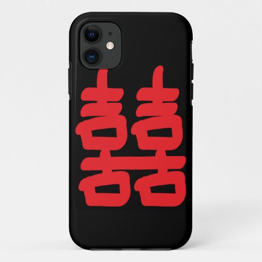 Doppeltes Glück im roten Fall Case-Mate iPhone Hülle (Rückseite)