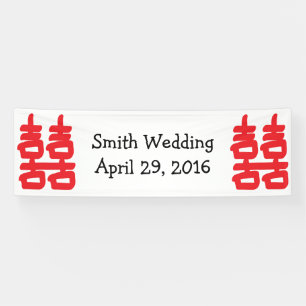 Doppeltes Glück in Rot Banner