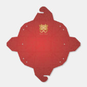 Doppeltes Glück in Rot und Gold Geschenkschachtel (Ungefaltet)