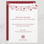 Doppeltes Glück Lanterns chinesische Hochzeiten Ei Einladung (Vorne/Hinten)