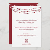 Doppeltes Glück Lanterns Verlobung Abendessen Einl Einladung (Vorne/Hinten)