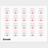 Doppeltes Glück mit Rollen für Hochzeitsticker Runder Aufkleber (Blatt)