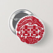 Doppeltes Glück Phoenix Button (Vorne & Hinten)