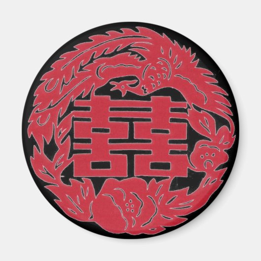 Doppeltes Glück Phoenix Magnet (Vorne)