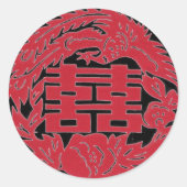 Doppeltes Glück Phoenix Runder Aufkleber (Vorderseite)