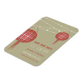 Doppeltes Glück Red Lanterns Asiatisch Save the Da Magnet (Linke Seite)