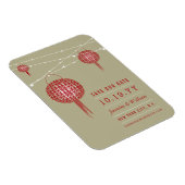 Doppeltes Glück Red Lanterns Asiatisch Save the Da Magnet (Rechte Seite)