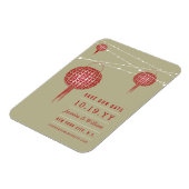 Doppeltes Glück Red Lanterns Asiatisch Save the Da Magnet (Linke Seite)