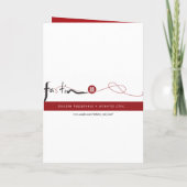 Doppeltes Glück Red Lanterns Gold Chinesisch Hochz Einladung (Rückseite)