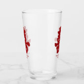 Doppeltes Glück Rot-Gelb-Chinesische Hochzeit Glas (Links)