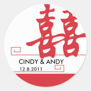 Doppeltes Glück Runder Aufkleber