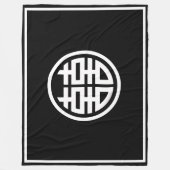 Doppeltes Glück/Schwarz - Grosses Fleece Blanket (Vorderseite)