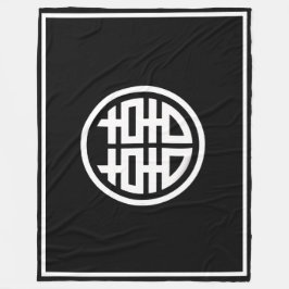 Doppeltes Glück/Schwarz - Grosses Fleece Blanket