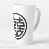 Doppeltes Glück/Weiß/große Latte-Tasse Milchtasse (Rechte Ecke)